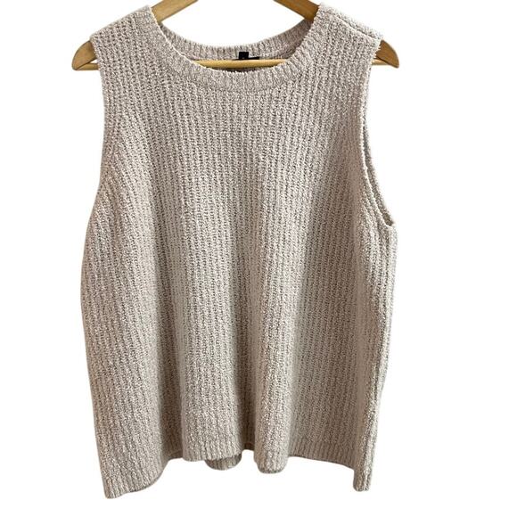 EILEEN FISHER  Blend Fluff Sleeveless Sweater Tank Vest Women Size 3X - Picture 2 of 11